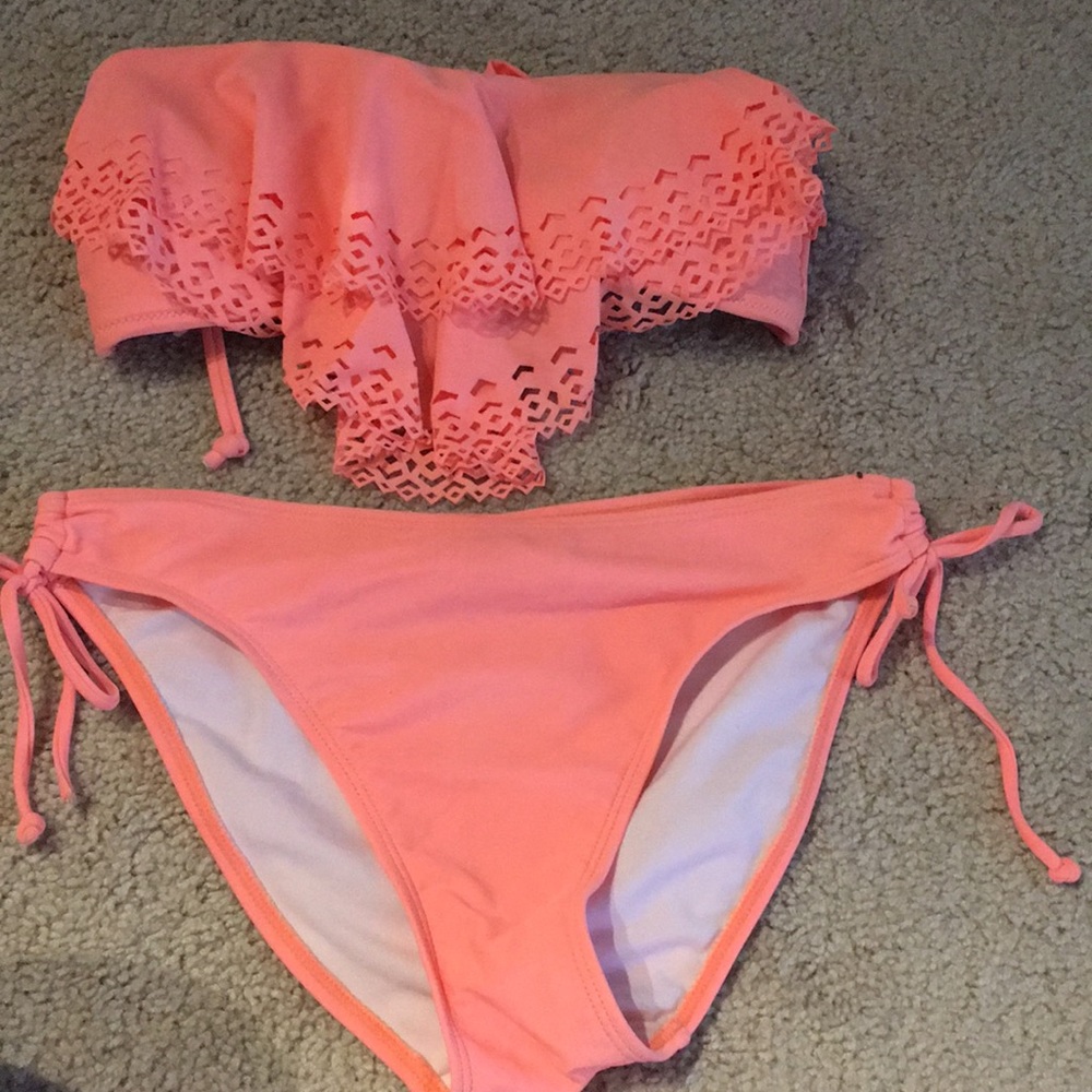 Peach bathing suit